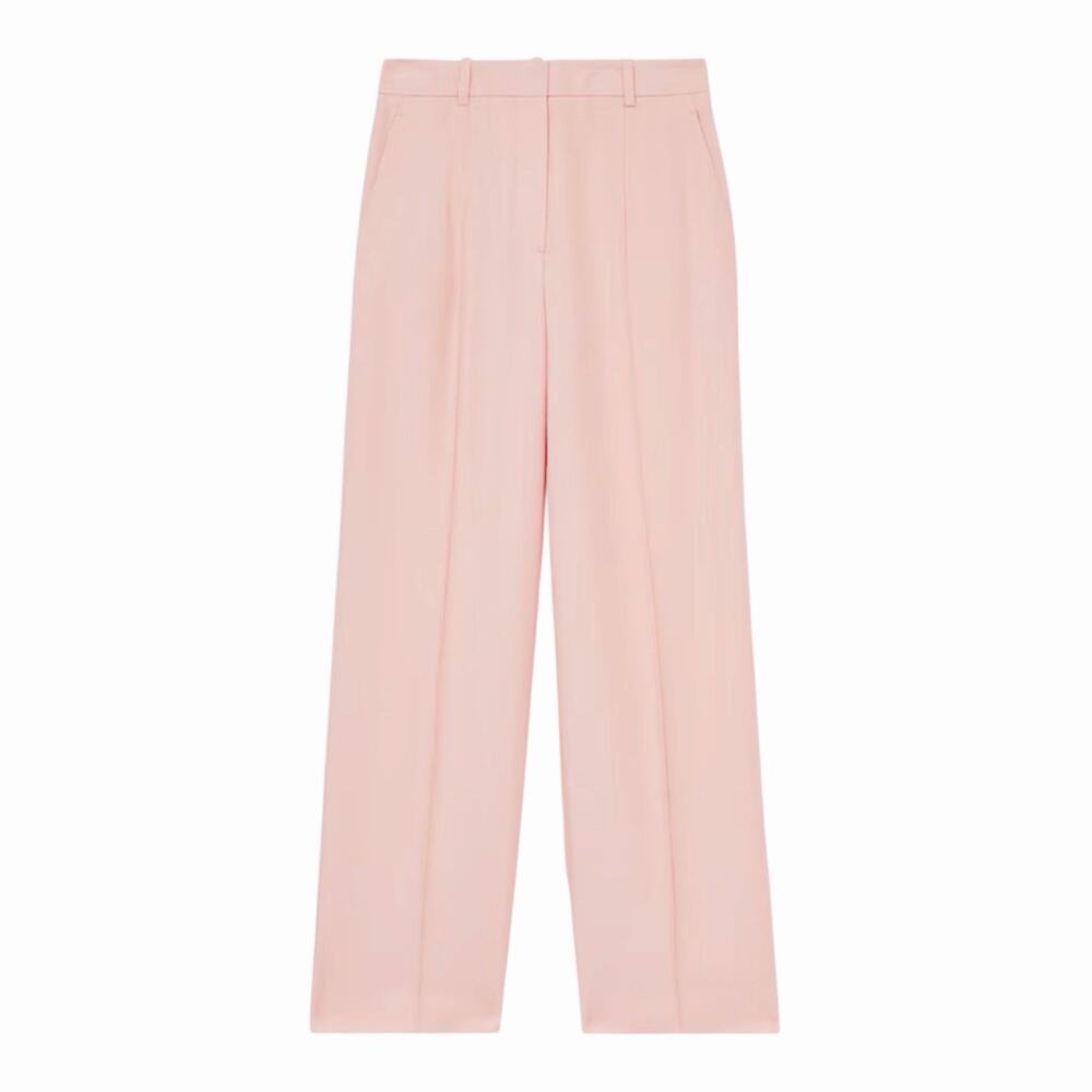 NWT $285 Reiss Pink Wide Leg Pants NEW Size 4 Magda Wide Leg Small flaw stain - Picture 8 of 13
